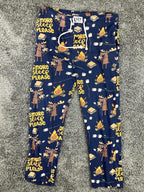 LazyOne Men’s XS Pajama Pants Navy S’more Sleep Please Camping 100% Cotton
