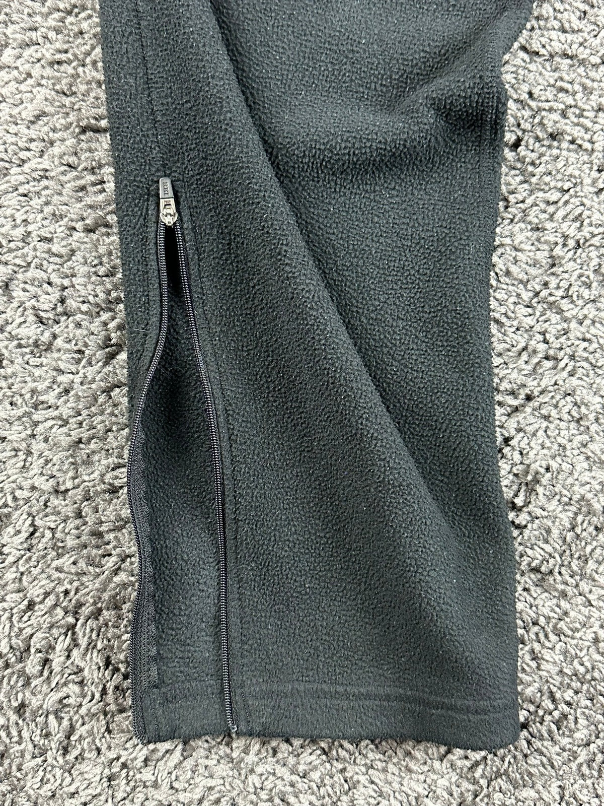 REI Vintage Polartec Fleece Pants Mens M Black Zip Pockets Ankle Zips