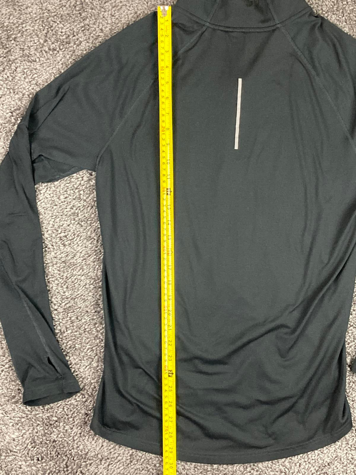 Nike Running Dri Fit Womens 1/4 Zip Pullover Jacket Thumbholes Black Large