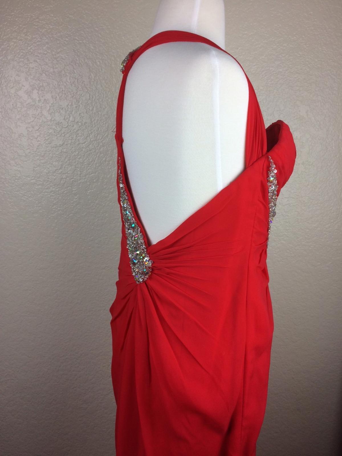 Dancing Queen Prom Dress/Evening Gown Women's Red Rhinestones  Sz XS