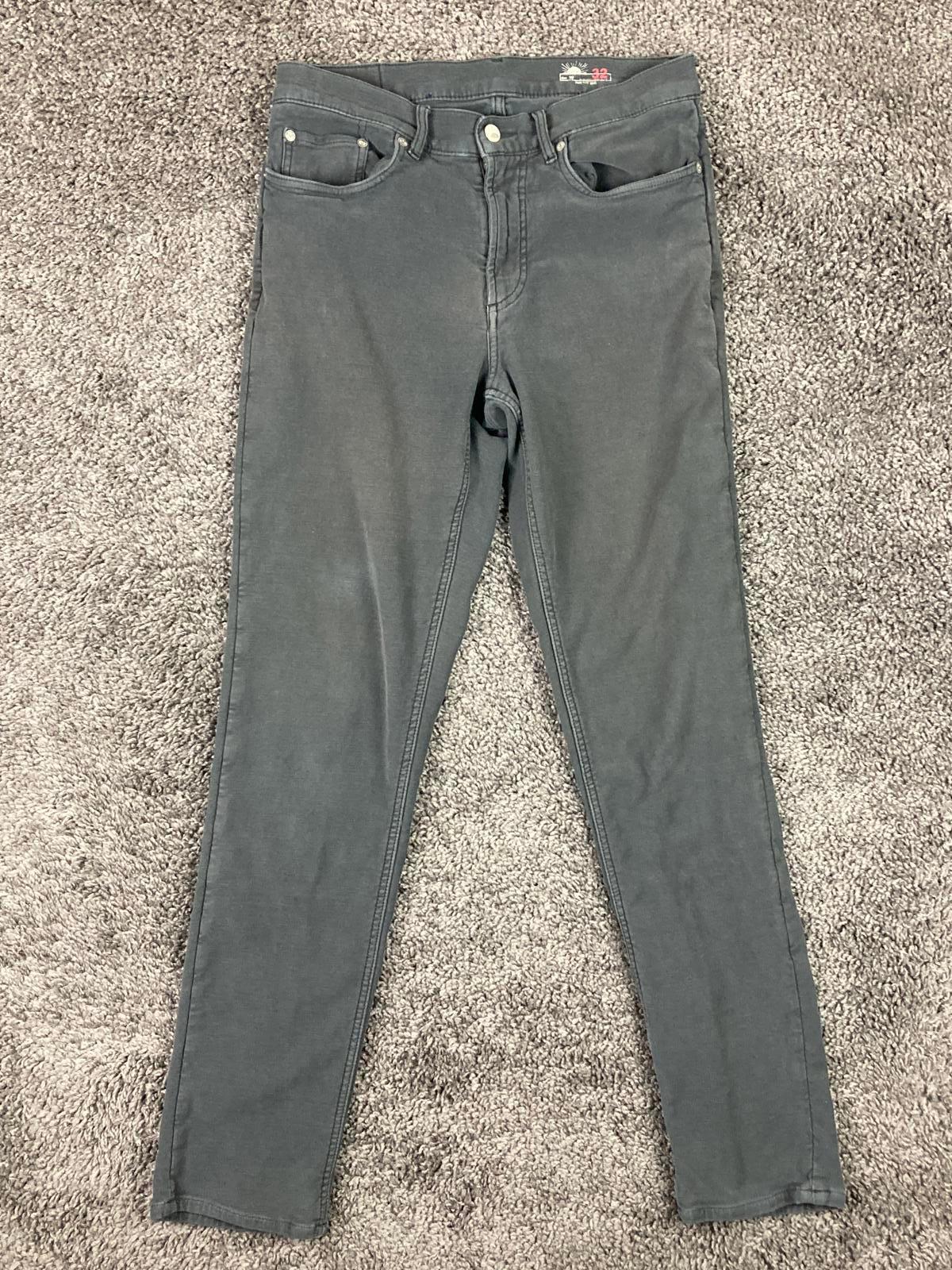 Faherty Brand Mens Pants Faded Black/Charcoal Stretch Cotton Blend Size 32