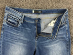 KUT from the Kloth Kelsey Flare Jeans Womens 16P High Rise Stretch Raw Hem