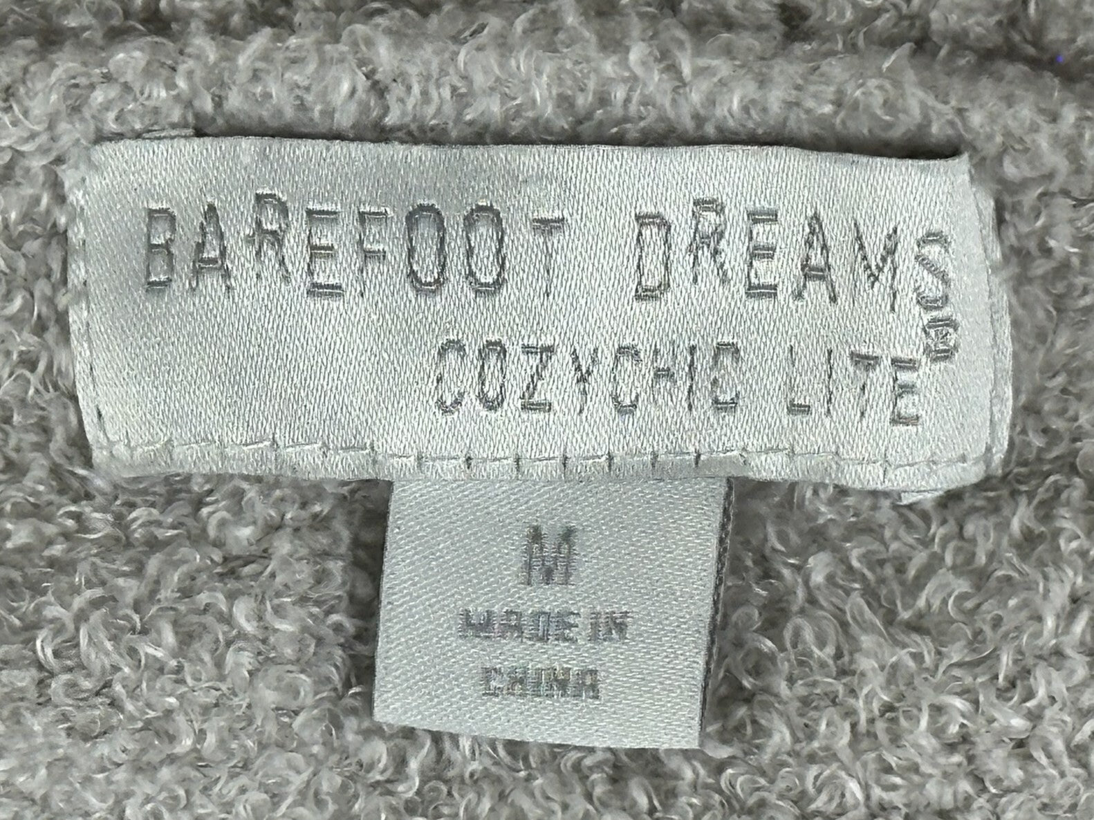 Barefoot Dreams CozyChic Lite Circle Cardigan Sweater M Cream Open Front Pockets