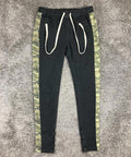 Kayden K Men's Black Skinny Pants Camo Side Stripe Ankle Zip Drawstring Size M
