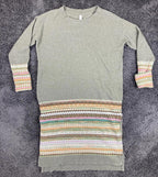 Daily Practice by Anthropologie Women Fair Isle Sweater Dress Small Sage Green