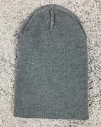 Carhartt Beanie Hat Gray Knit Watch Cap One Size Logo Patch