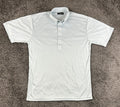 Collars & Co Mens Large Light Blue Dress Collar Polo Shirt Short Sleeve Stretch