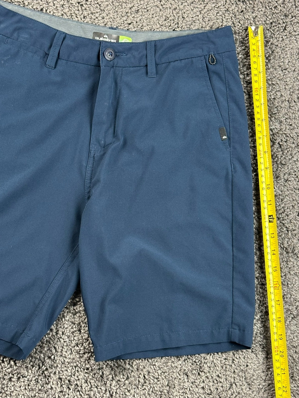 Quiksilver Amphibian Boardshorts Mens 30 Navy DryFlight Hybrid Stretch 9" Inseam