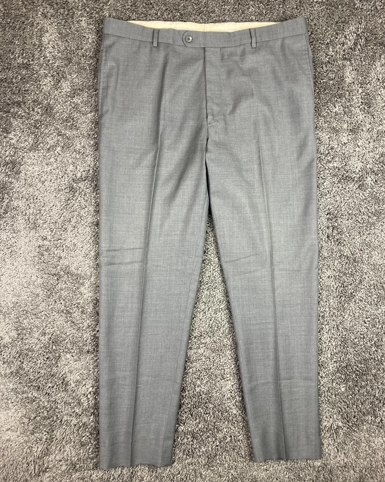 Joseph Abboud Dress Pants Zignone Men's Gray Italy Super 110's 100% Wool Size 38