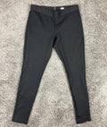 J. Crew Pixie Pant  Black Ponte Knit Back Zip Skinny Legging Work Stretch Sz 10R