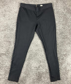 J. Crew Pixie Pant  Black Ponte Knit Back Zip Skinny Legging Work Stretch Sz 10R
