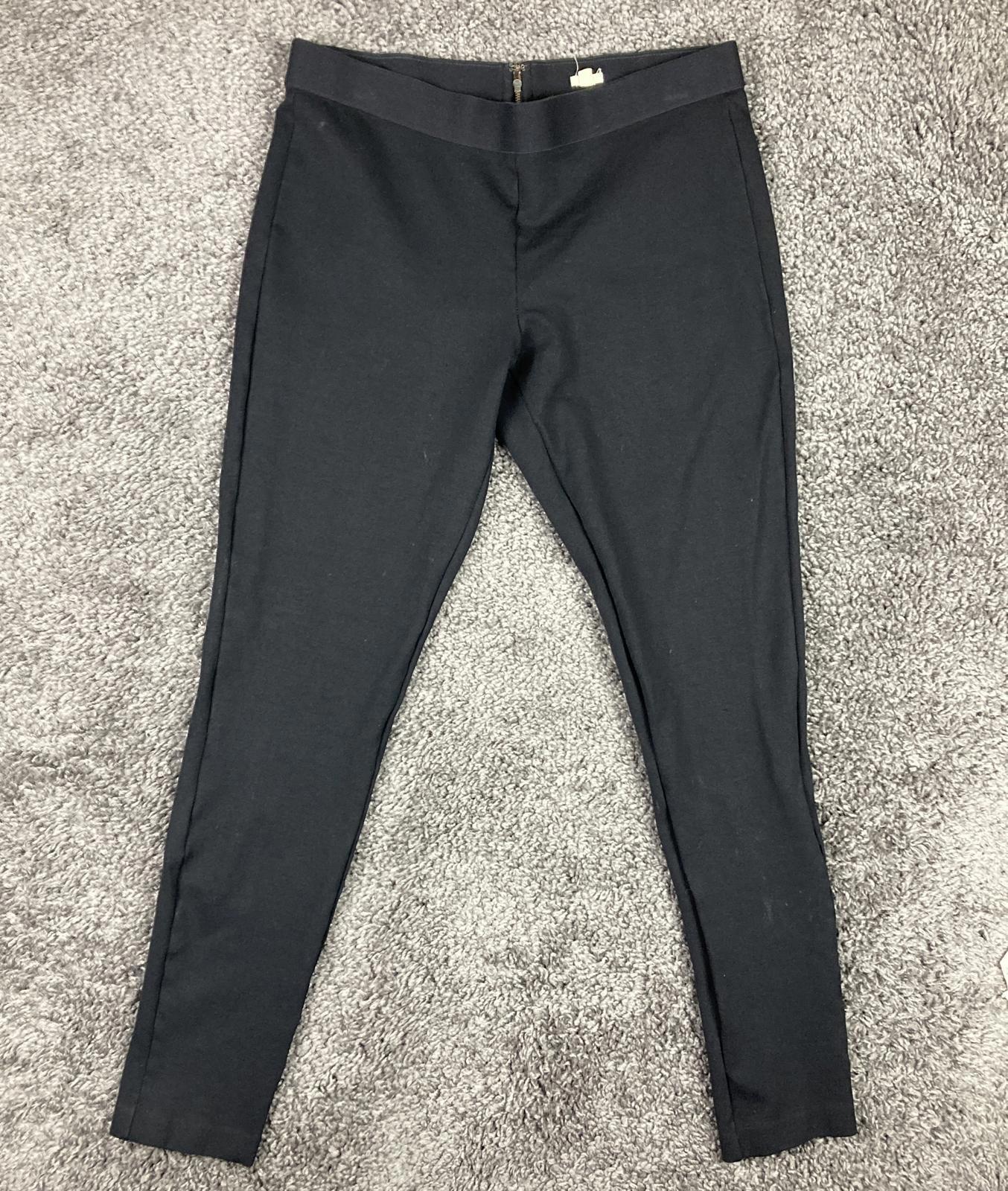J. Crew Pixie Pant  Black Ponte Knit Back Zip Skinny Legging Work Stretch Sz 10R