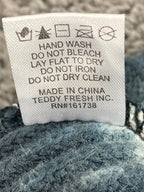 Teddy Fresh Tie-Dye Knit Beanie Hat Black Gray One Size 100% Cotton