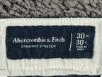 Abercrombie Fitch Mens Chino Pants 30x30 Navy Blue Straight Stretch Flat Front