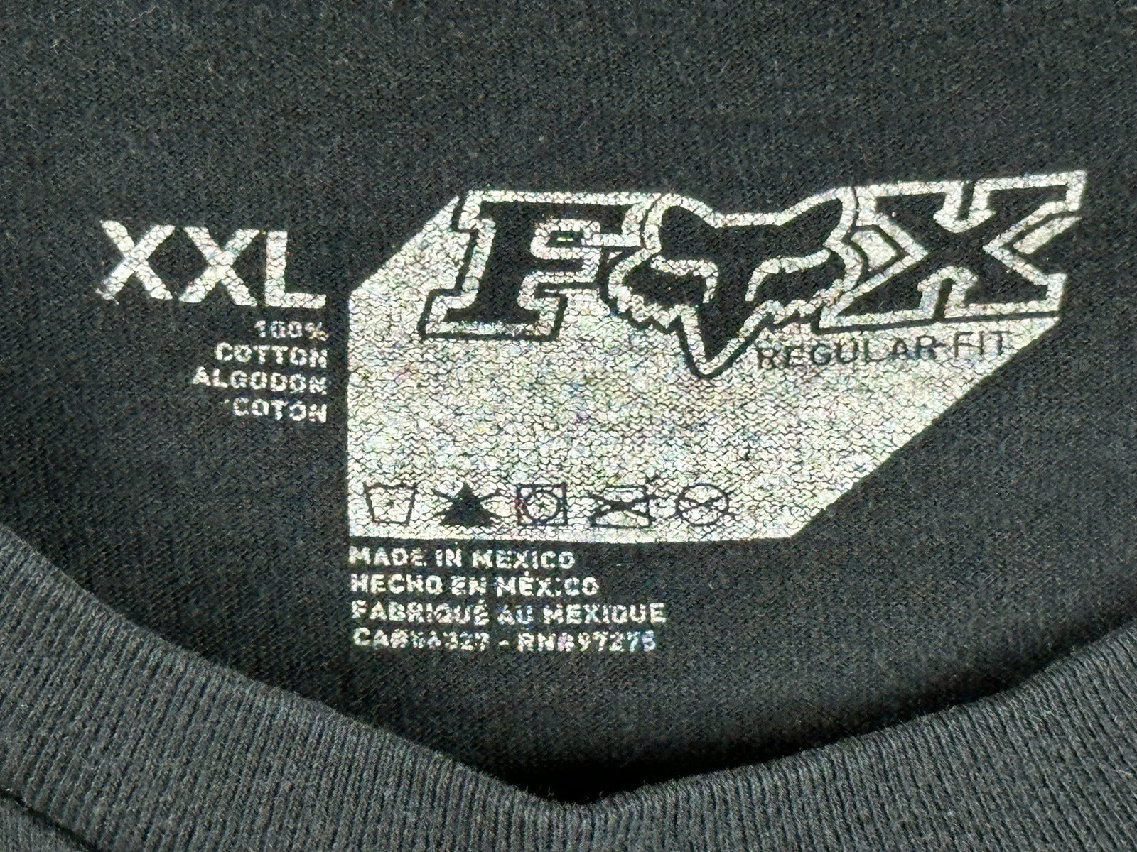 Fox Racing Mens Graphic T Shirt Size XXL Black Red Logo Motocross Y2K Dirt Bike