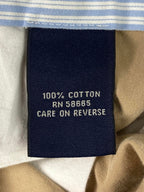 Faconnable Trim Fit Khaki Pleated Cotton Chino Pants Men’s 36 RN58865