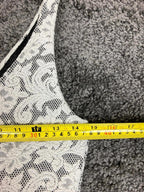 Abercrombie & Fitch Mini Dress White Size M Lace/Crocheted Overlay on Black