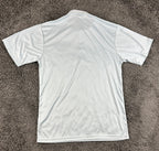 Collars & Co Mens Large Light Blue Dress Collar Polo Shirt Short Sleeve Stretch