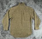 The Territory Ahead Mens Textured Woven Button Up Long Sleeve Shirt Brown L