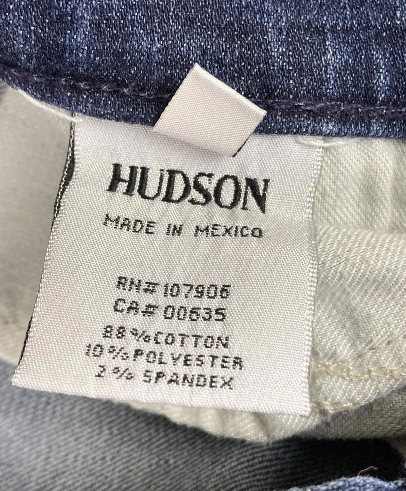 Hudson Krista Super Skinny Jeans Women Size 26 Sevi Wash Stretch Denim Mid Rise