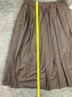 Ehka Sopo Long Pleated Skirt Brown Elastic Waist One Size NWT