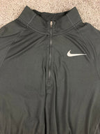 Nike Running Dri Fit Womens 1/4 Zip Pullover Jacket Thumbholes Black Large