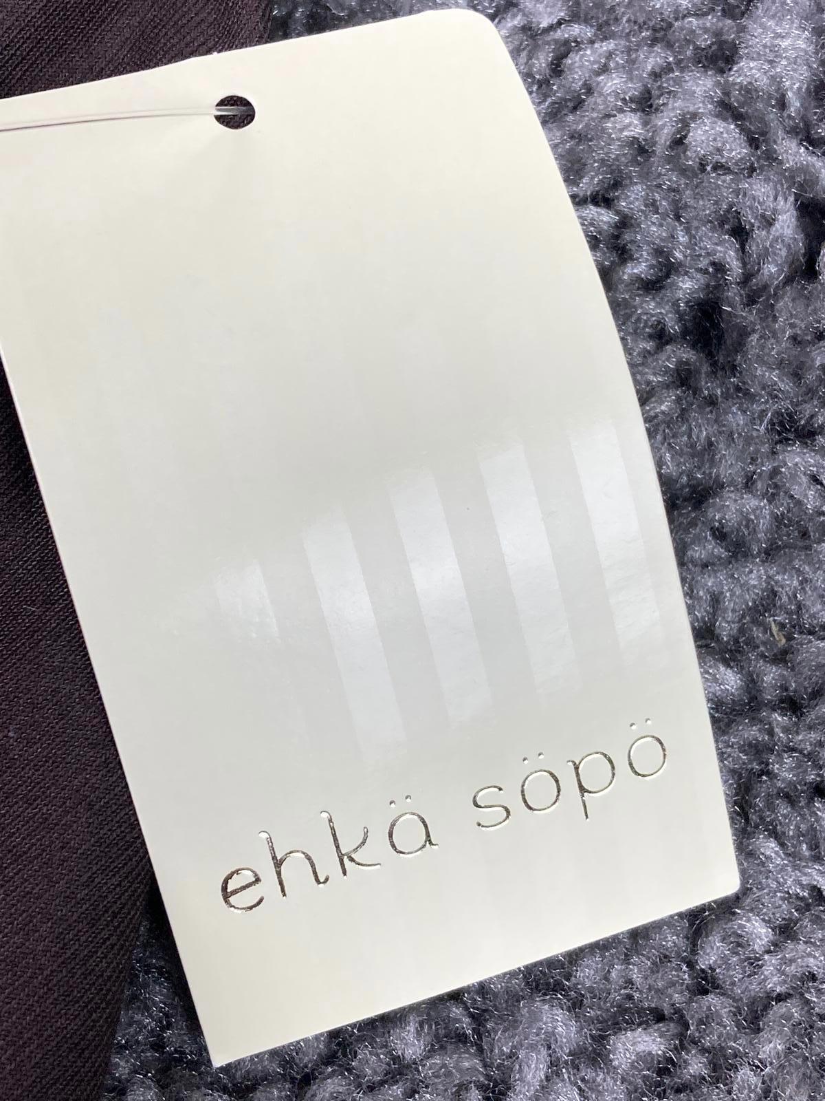 Ehka Sopo Long Pleated Skirt Brown Elastic Waist One Size NWT