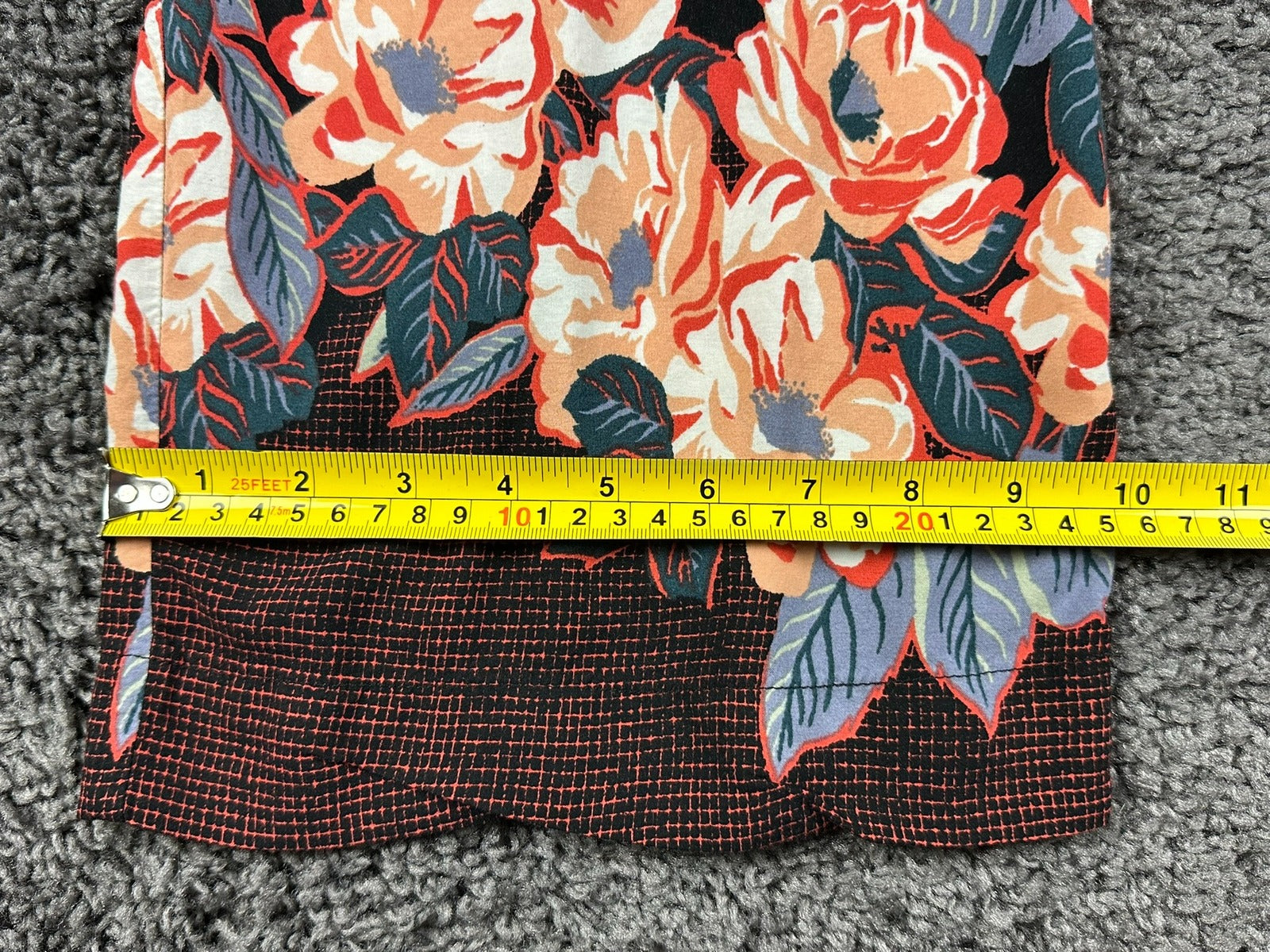 Ett:Twa by Anthropologie Womens Floral Wide Leg Pants Small Petite Black Cropped
