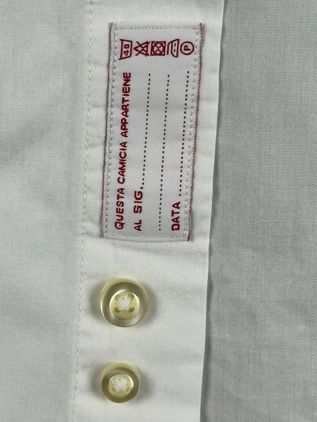 Camicissima Milano Dress Shirt Mens 39/15.5 White Extra Slim Fit Model Crema