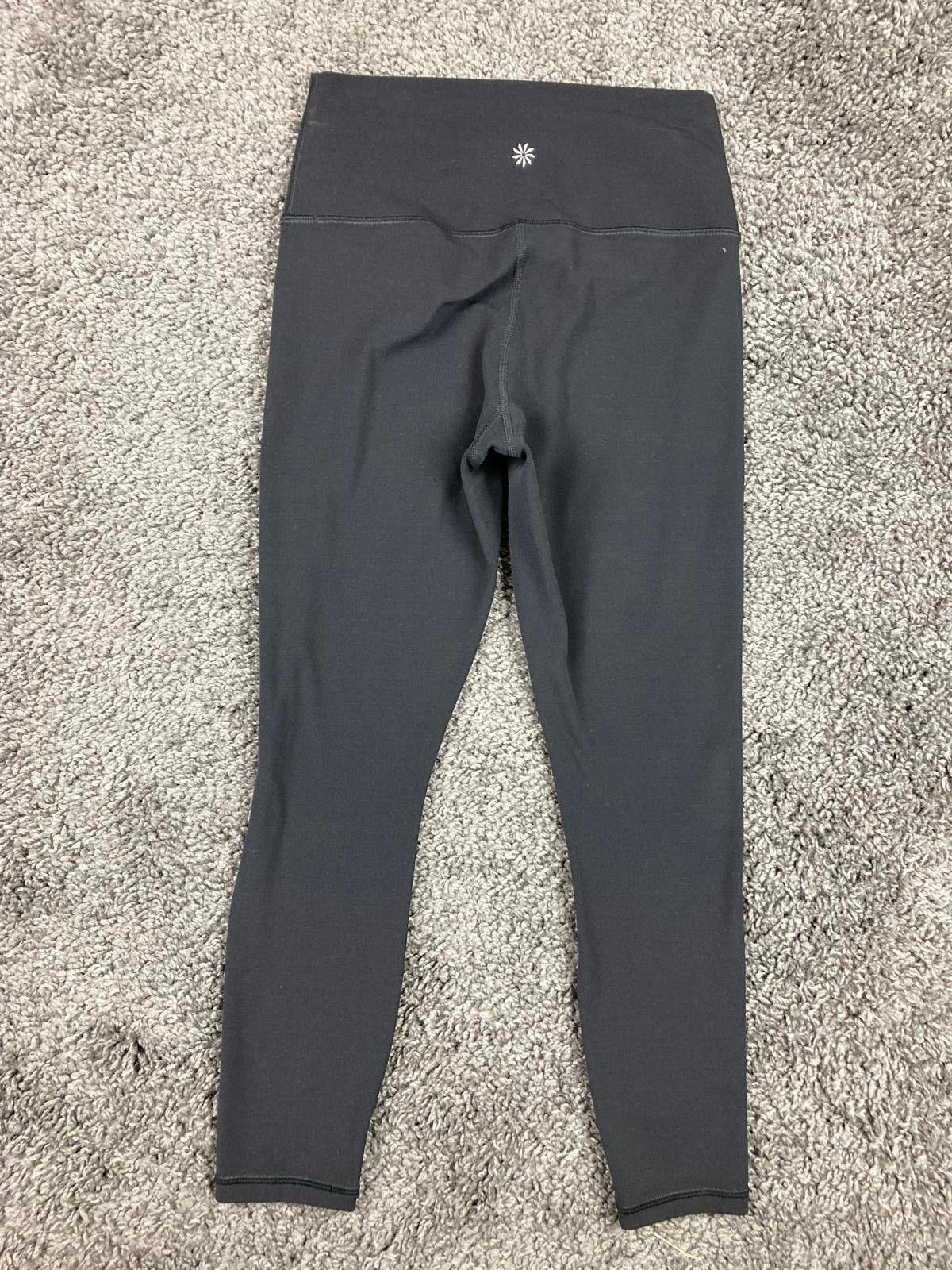 Athleta Transcend 7/8 Tight Leggings Black Yoga Pants Sz SP Small  Petite