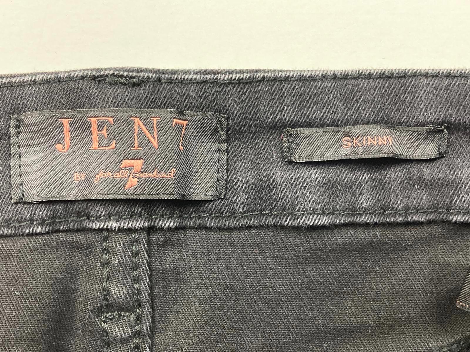 JEN7 by 7 For All Mankind Skinny Jeans Black Women’s 10 Stretch
