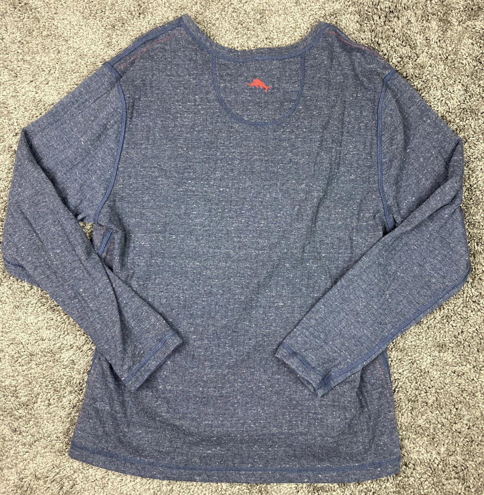 Tommy Bahama Rare Reversible Sweater XL Collectors Style Blue Red Marlin Crew