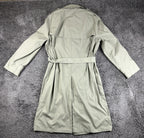 US Military Mens All Weather Trench Coat Belted Khaki 44 XL Overcoat Rain