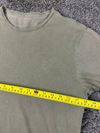 AllSaints Mens Ramskull Logo Crew Neck T Shirt Sage Green Size M Cotton