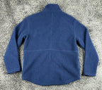 Title Nine Womens Fleece Jacket Size Large Blue Full Zip Chest Pocket Outdoor
