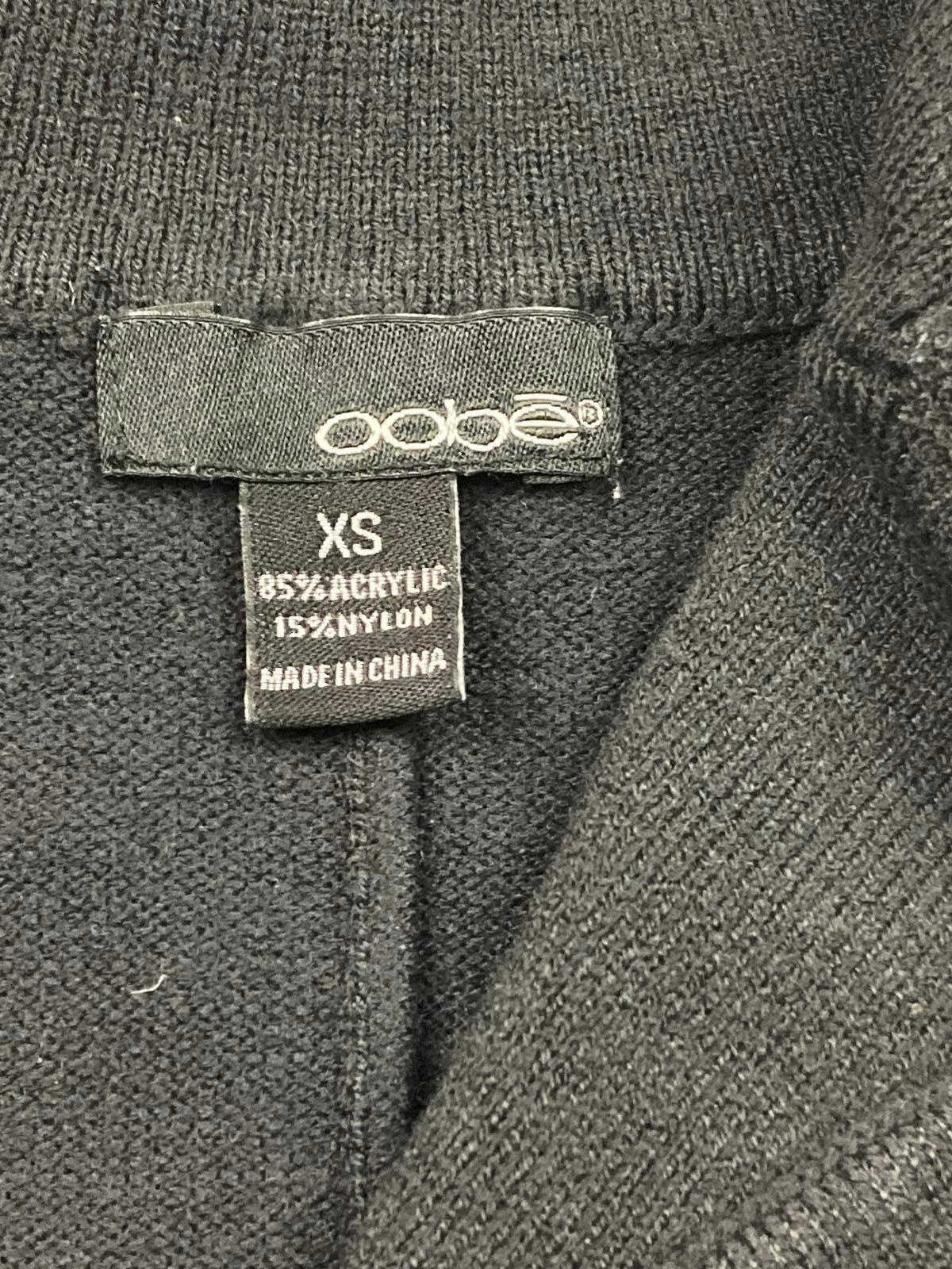 Oobe Button Front Funnel Collar Cardigan Sweater Women’s Size XS Black