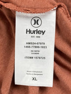 Hurley Mens XL Orange Heather Hexagon Sunset Logo Graphic T-Shirt Premium Fit