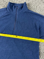 Uniqlo Heattech Stretch Fleece Quarter Zip Pullover Womens XL Navy Blue