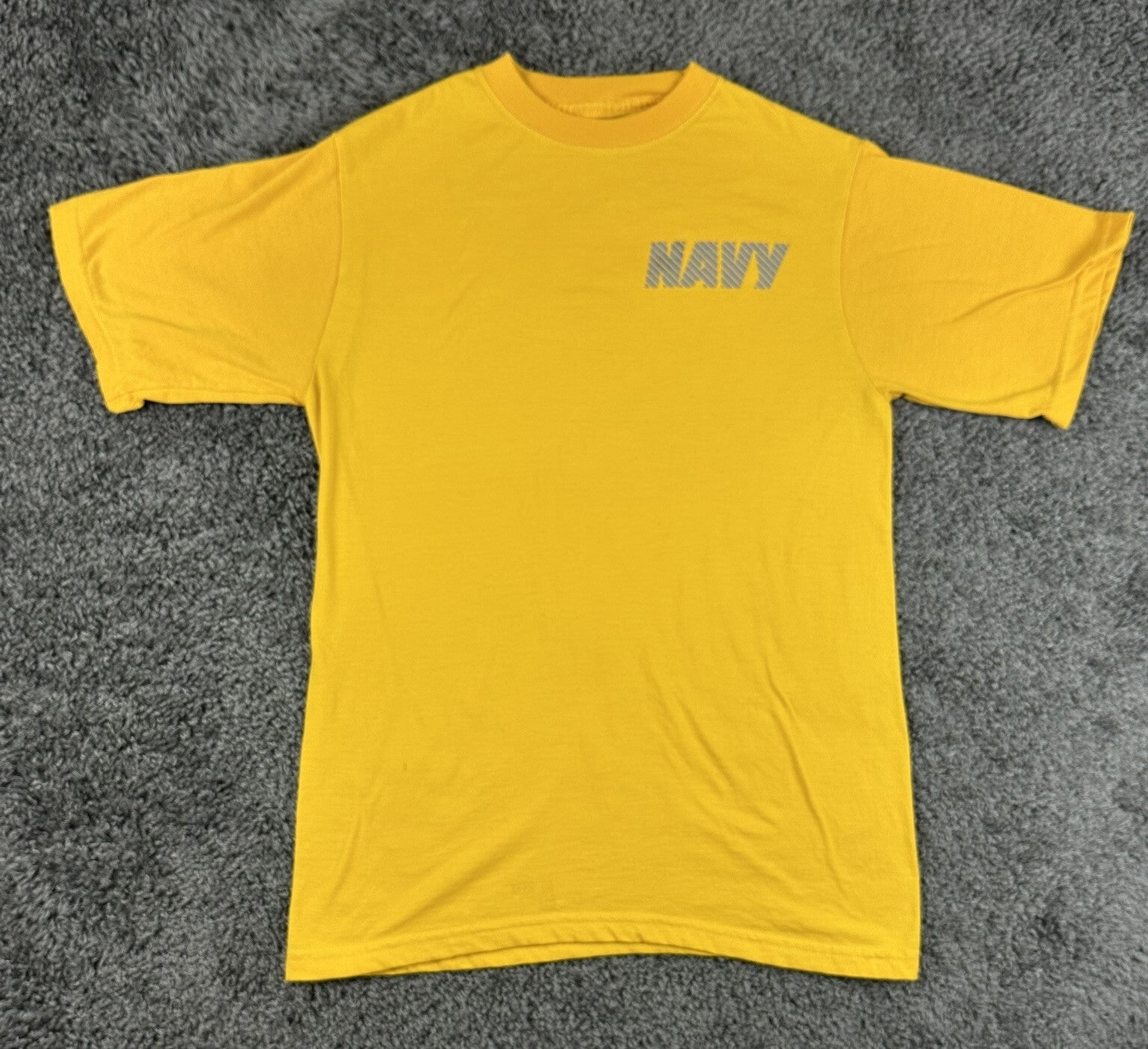 Navy Physical Fitness Uniform Reflective T-Shirt Yellow Small USA Military PT