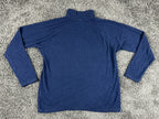 Uniqlo Heattech Stretch Fleece Quarter Zip Pullover Womens XL Navy Blue