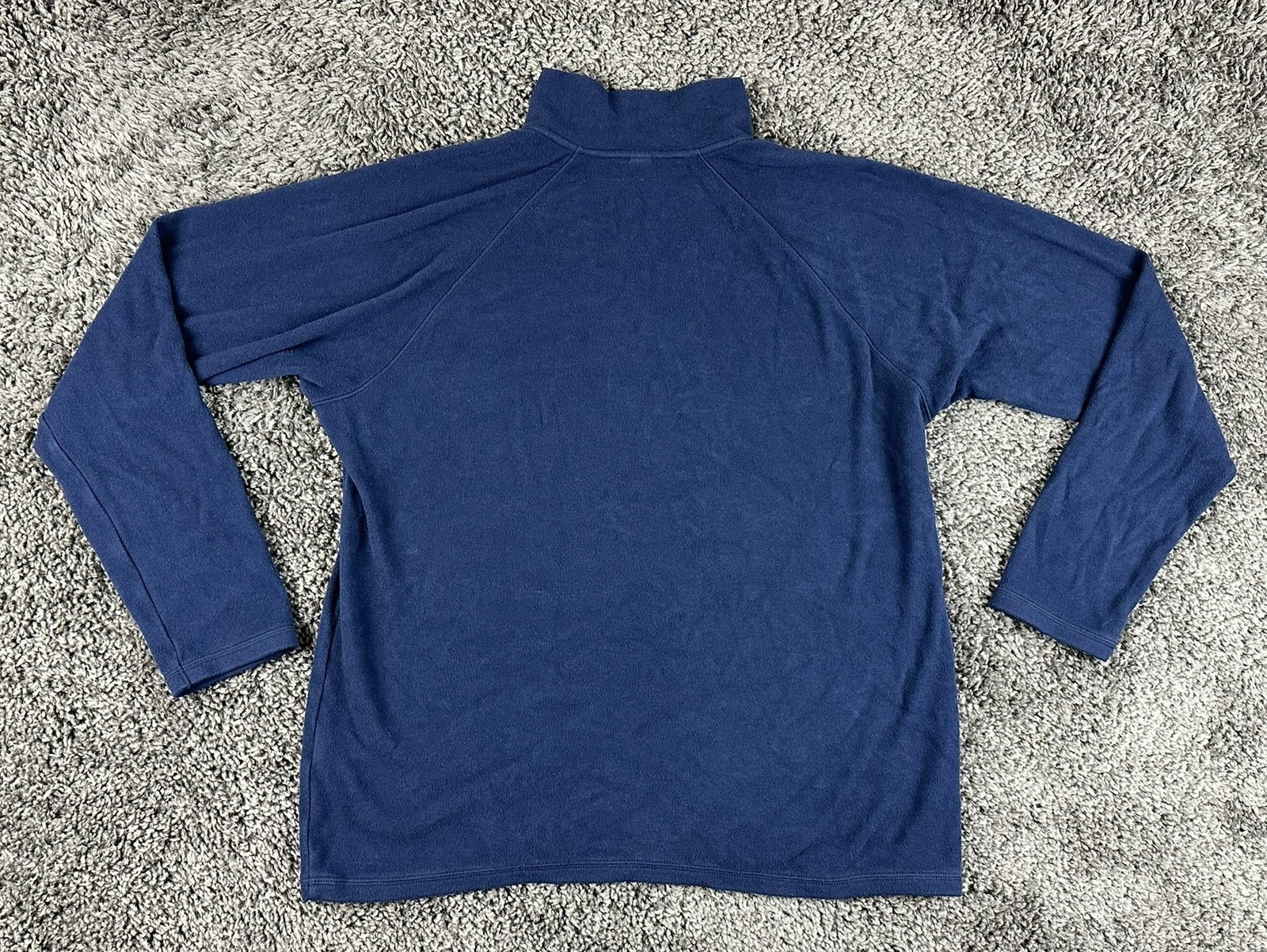 Uniqlo Heattech Stretch Fleece Quarter Zip Pullover Womens XL Navy Blue