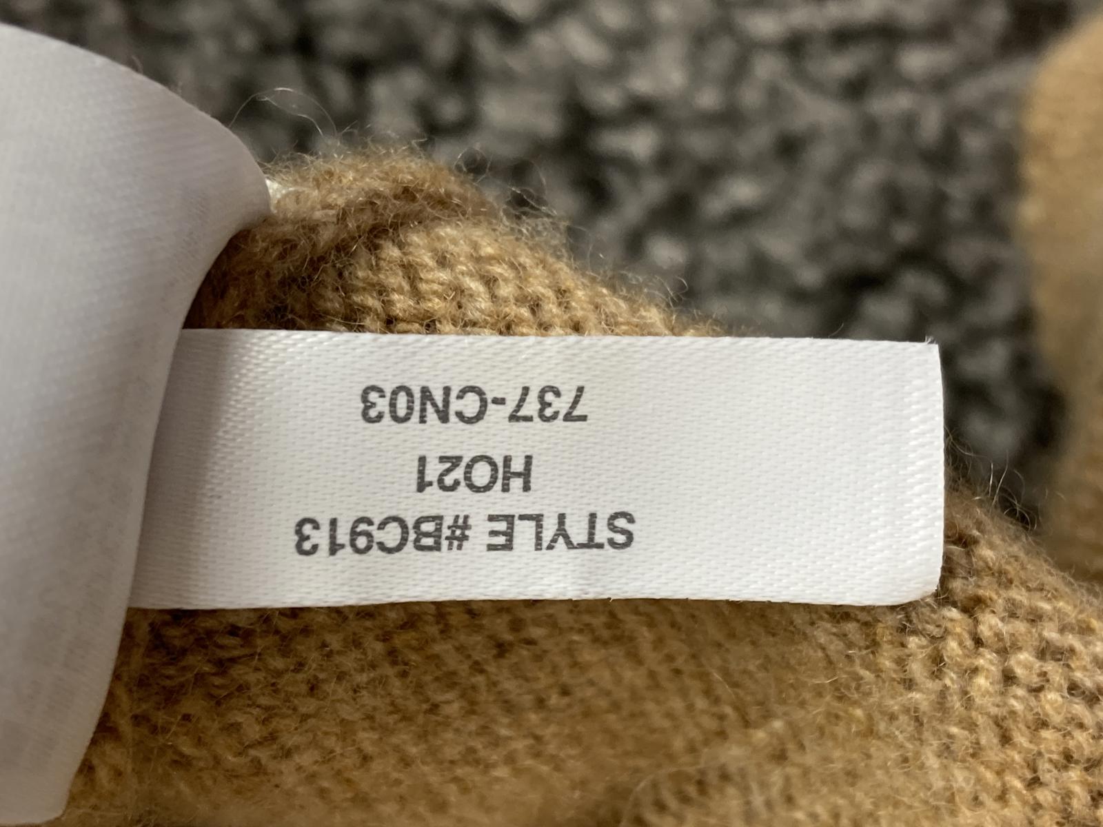 J.Crew Mens Fair Isle Lambswool Blend Sweater Large Tan Navy Cream Crewneck