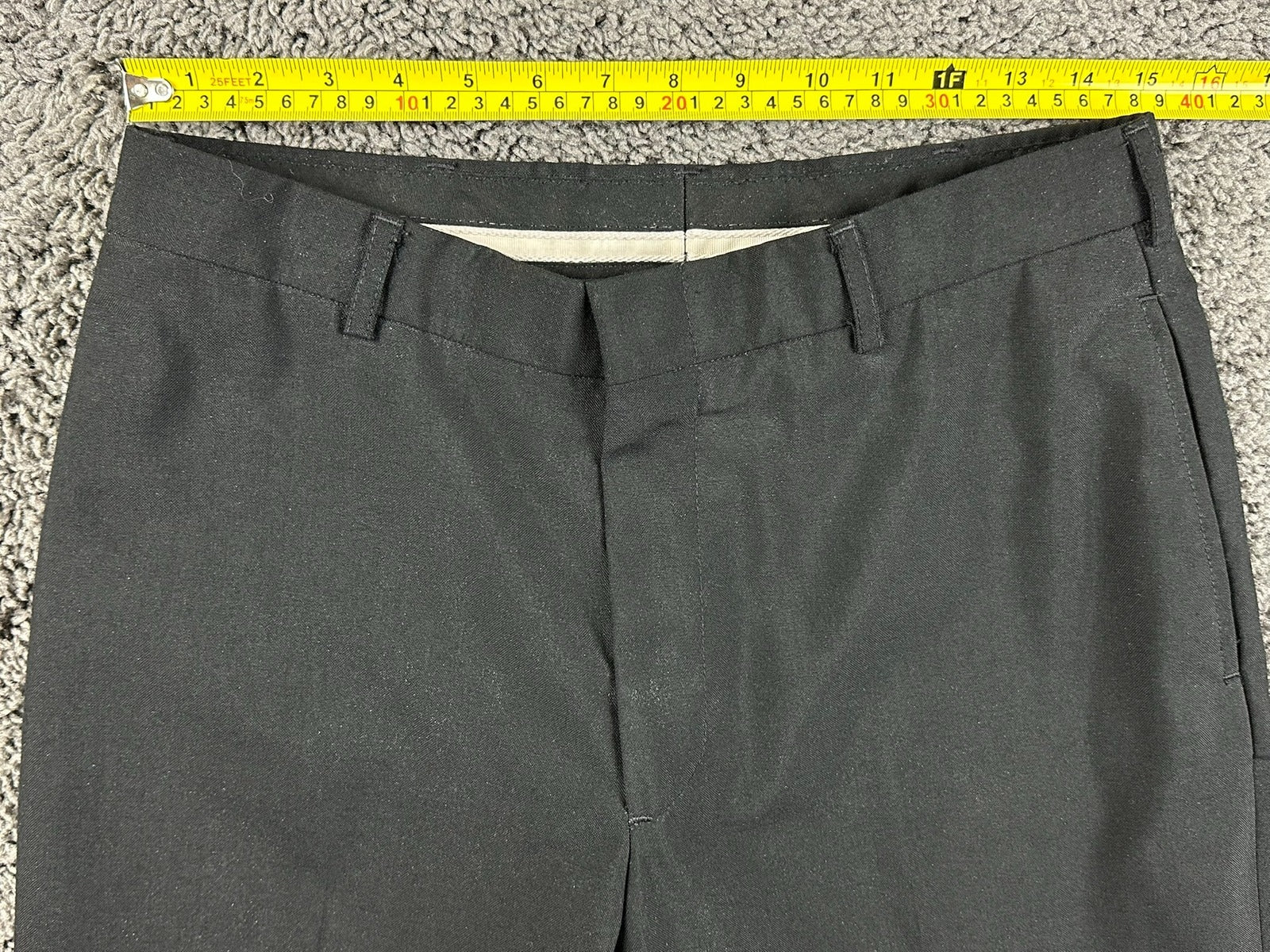 US Navy Military Mens Black Dress Trousers Pants 32R Poly Wool Uniform DLA