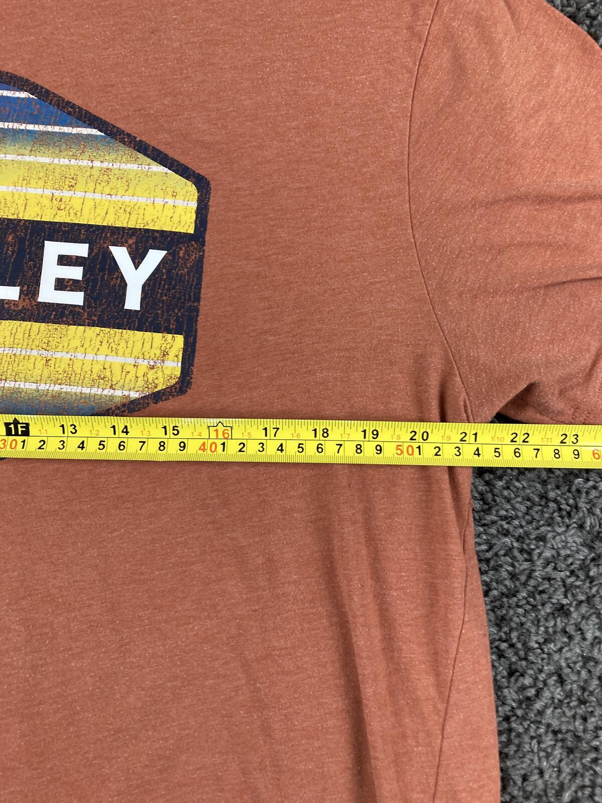 Hurley Mens XL Orange Heather Hexagon Sunset Logo Graphic T-Shirt Premium Fit