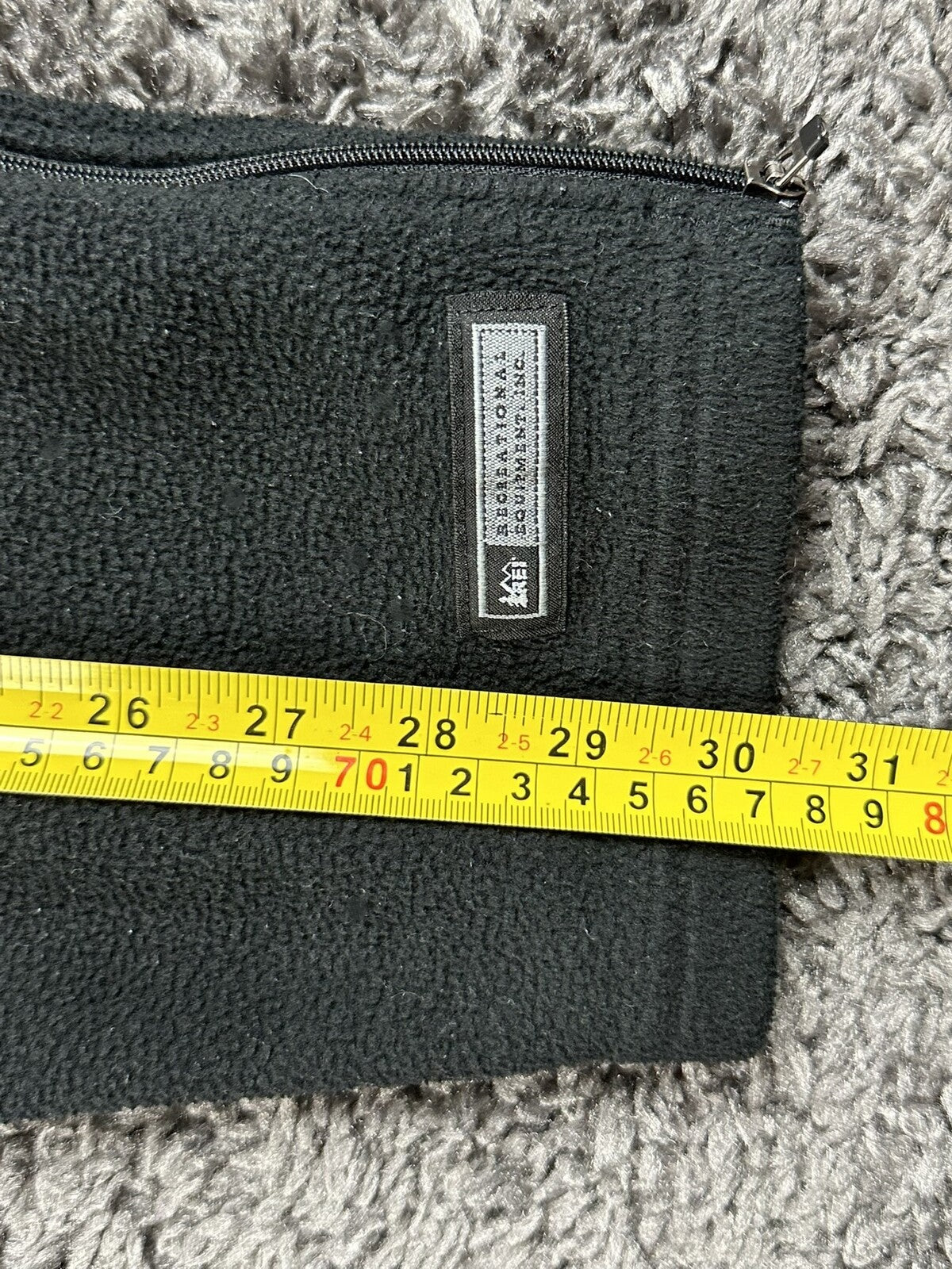REI Vintage Polartec Fleece Pants Mens M Black Zip Pockets Ankle Zips