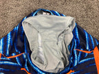 Nike Swim Trunks Mens L Blue Tie Dye Boardshorts Mesh Lined Orange
