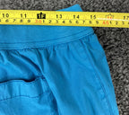 Soft Surroundings Cargo Capri Pants Petite Small Turquoise Blue Stretch