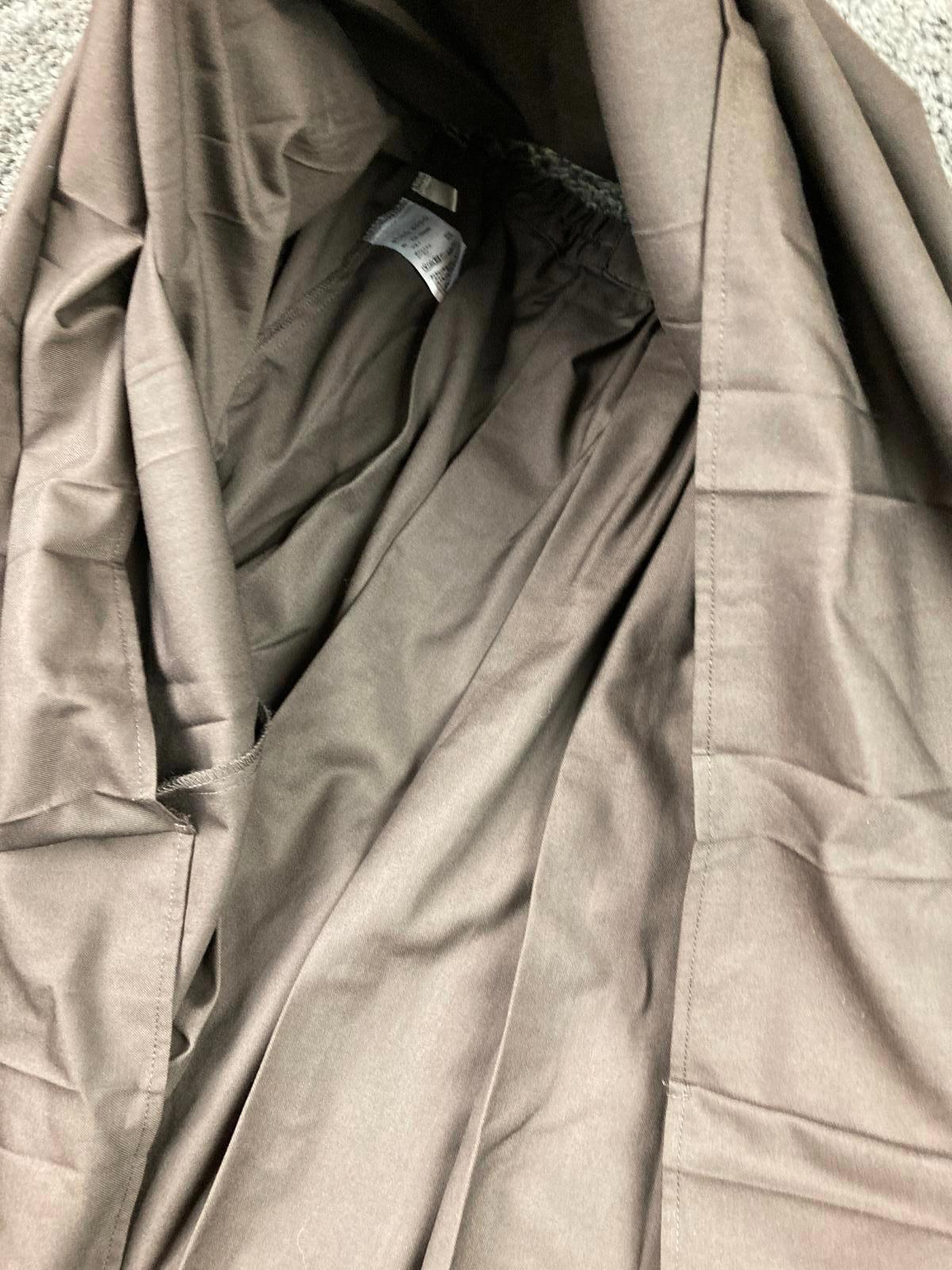 Ehka Sopo Long Pleated Skirt Brown Elastic Waist One Size NWT