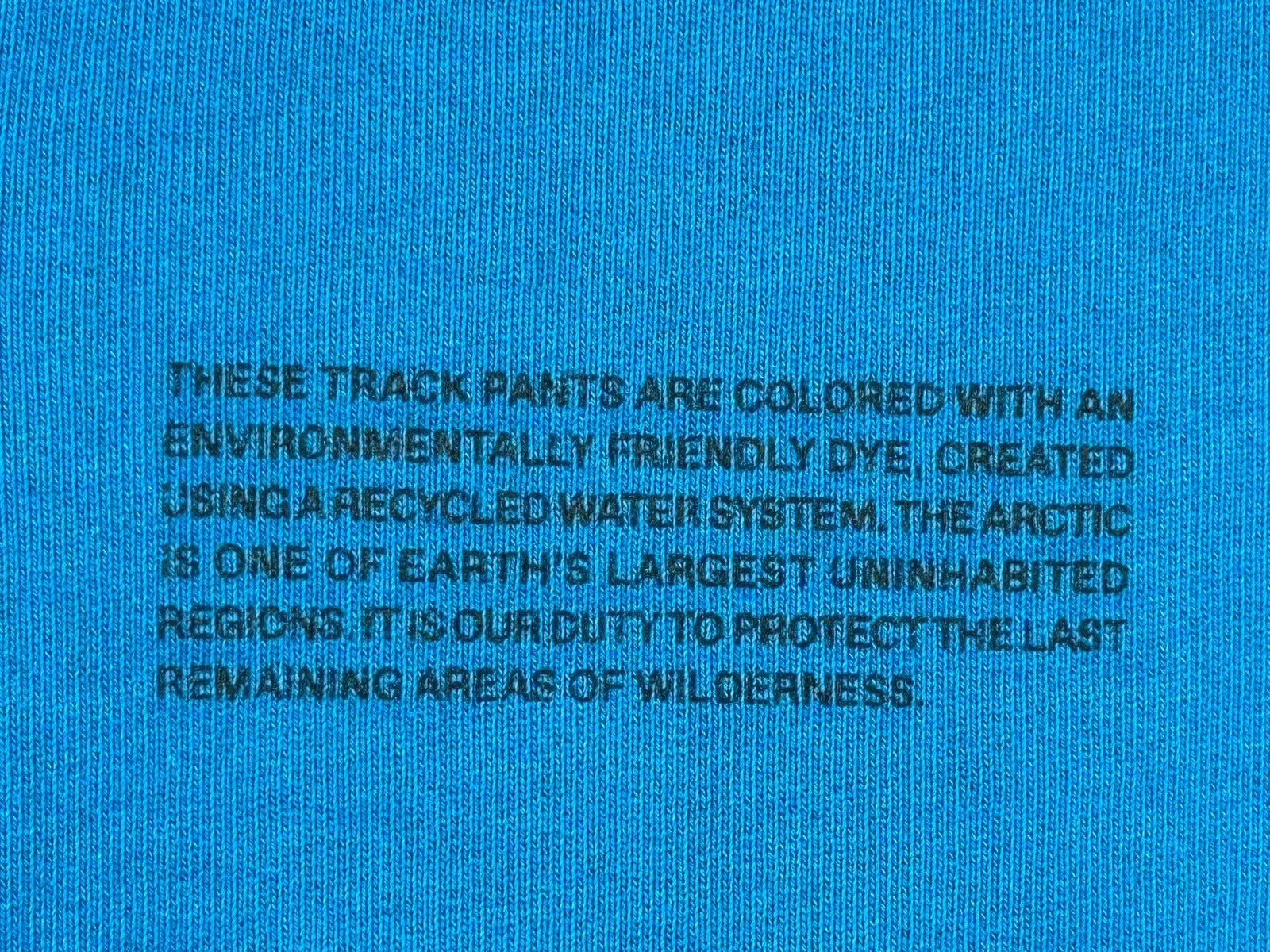 PANGAIA Track Pants Small Blue Organic Cotton Sweatpants Joggers Cuffed 365