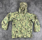 US Navy NWU Type III AOR2 Parka Small X-Short Waterproof Camo Jacket